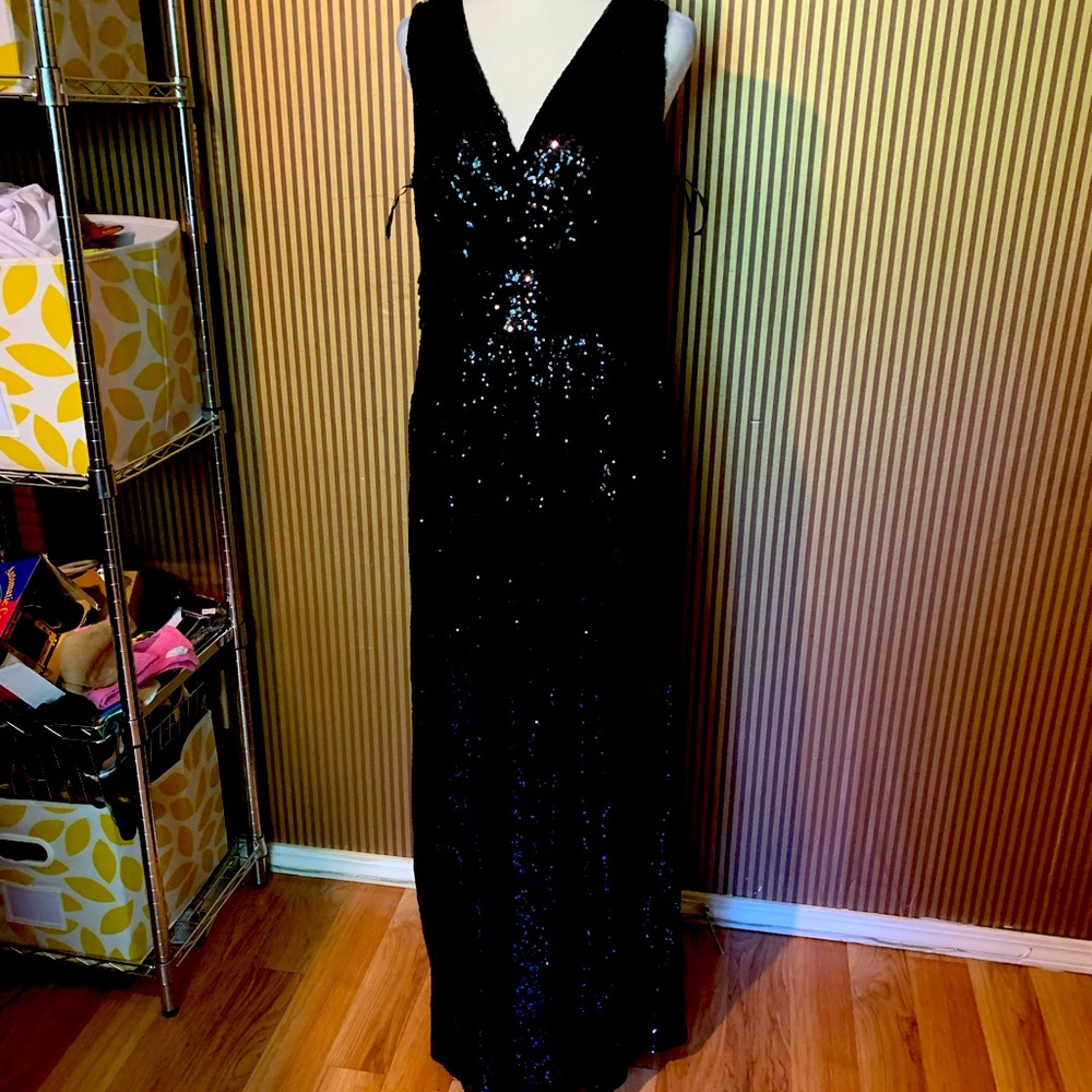 Black sequins gown